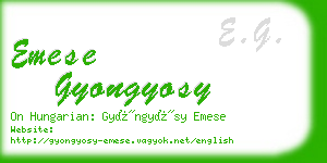 emese gyongyosy business card